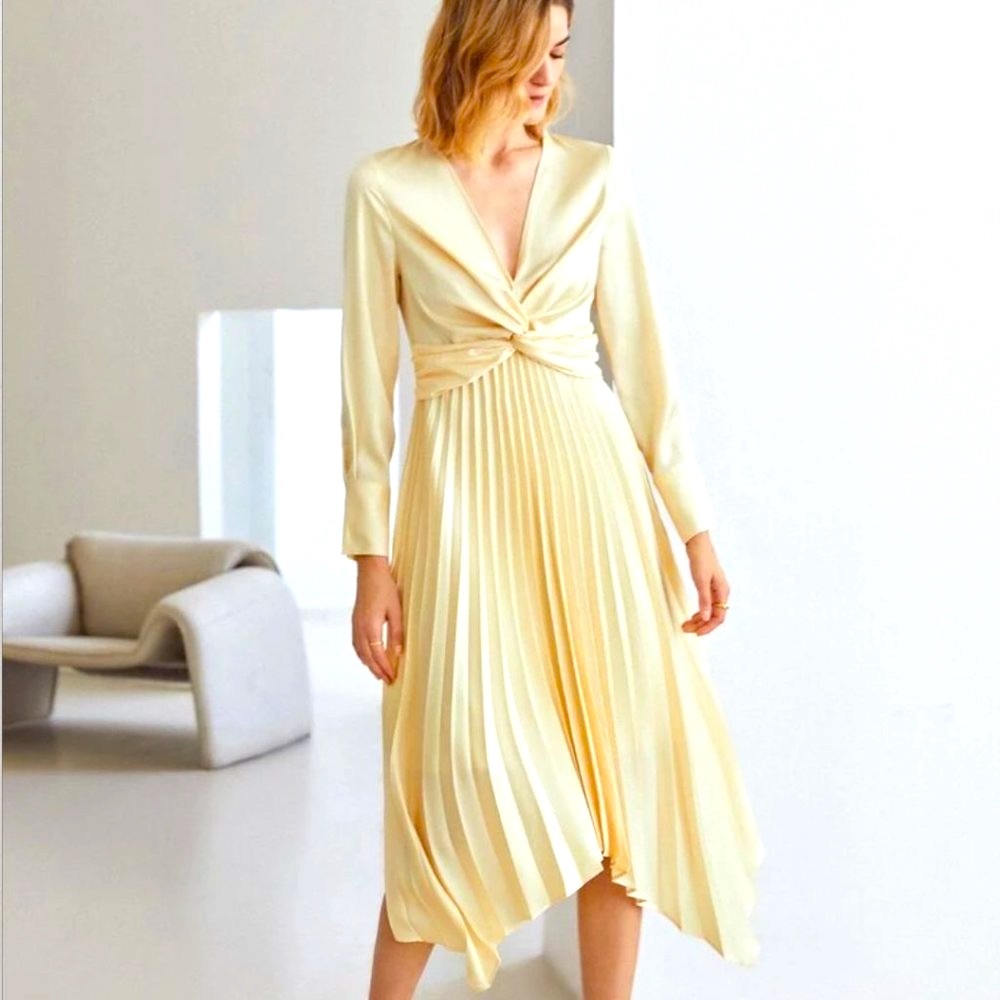 MOTF Women's Pleated Elegant Dress XS